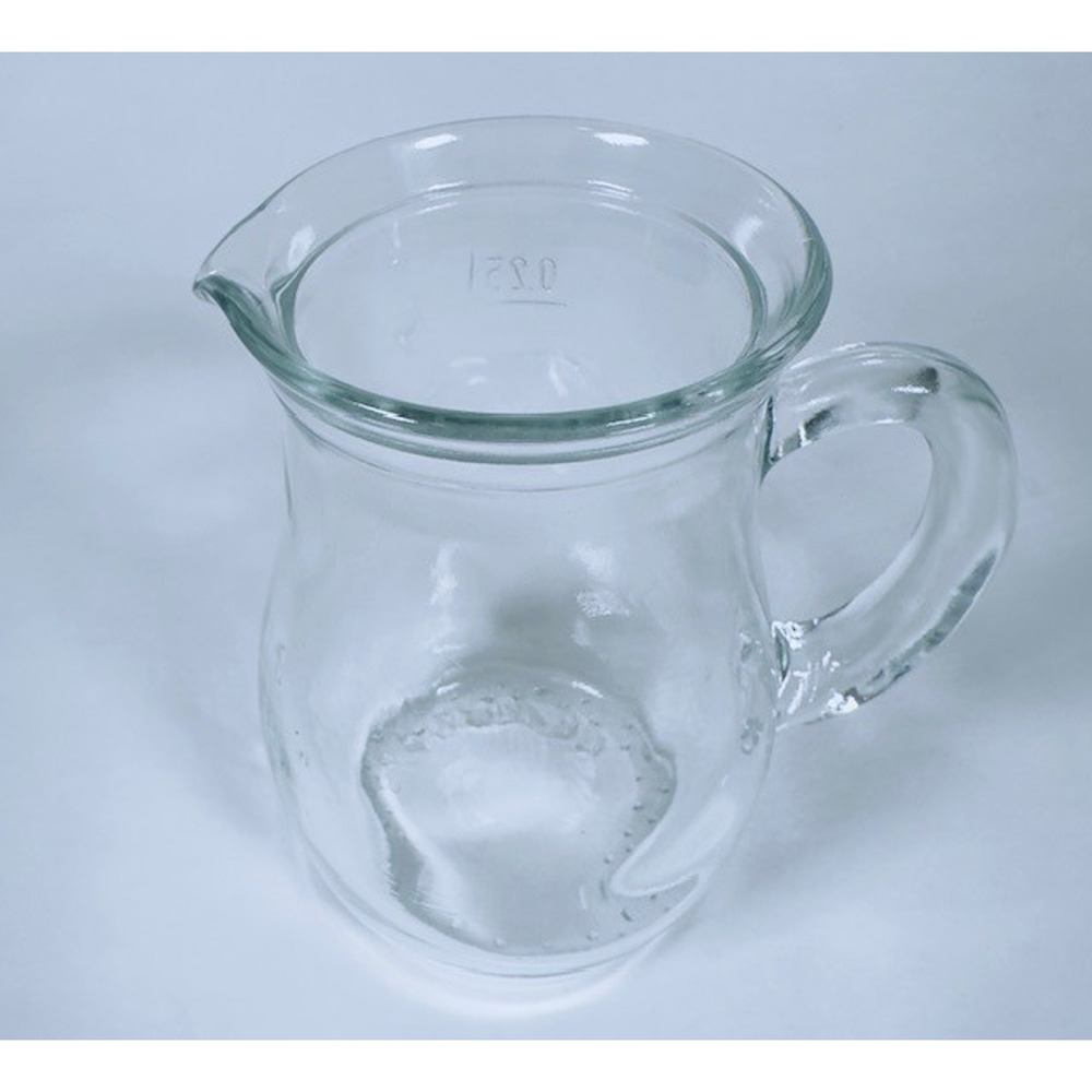 Bormioli Rocco Bistrot Glass Jug/Pitcher .25L Carafe Italy Vintage